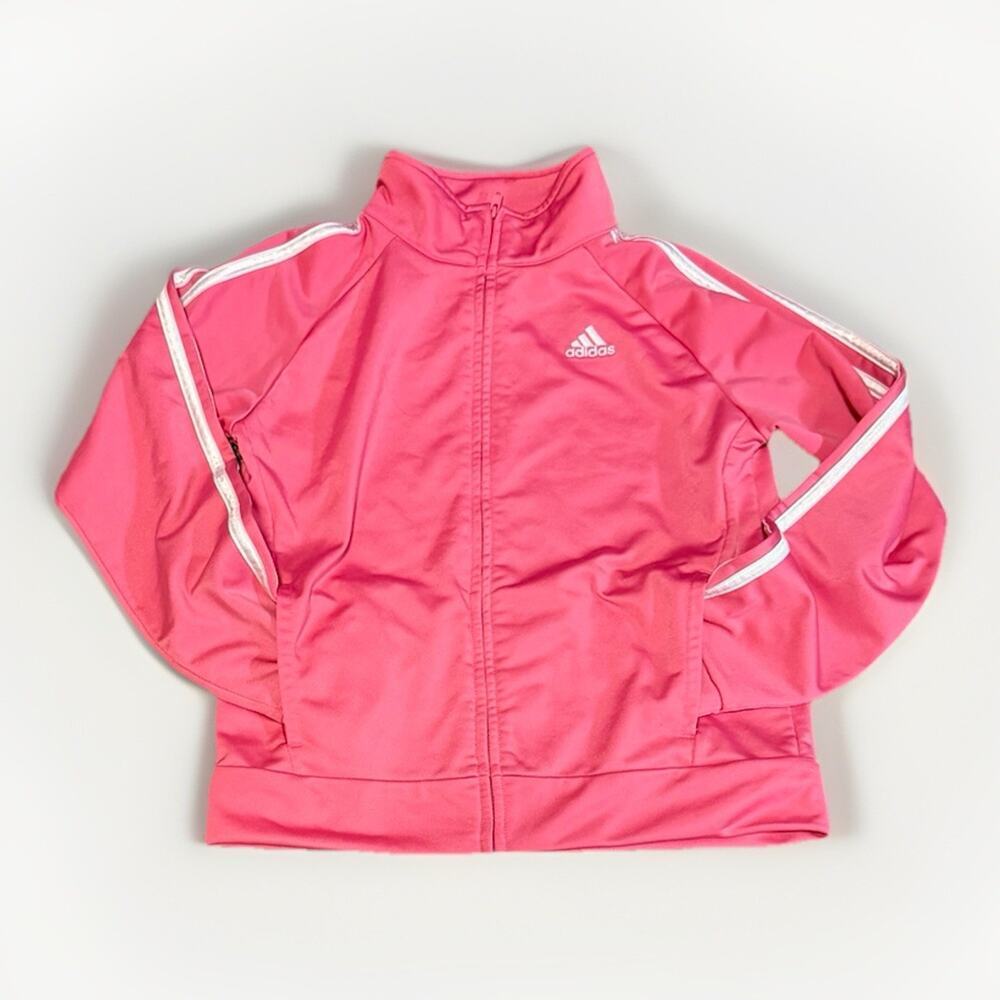 Girls Adidas Pink Jacket Size M Long Sleeve - Picture 10 of 10